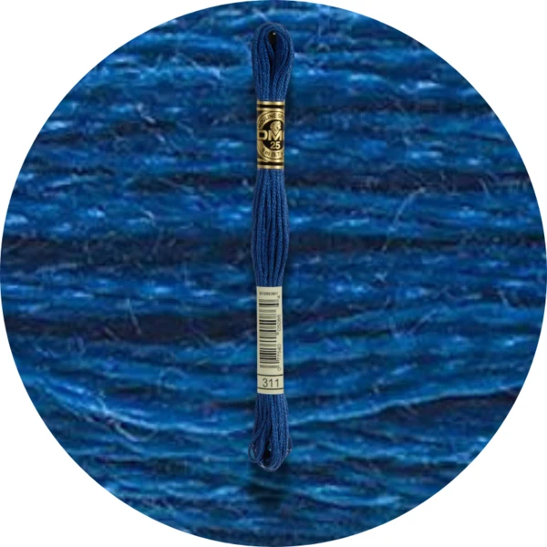 DMC Mouliné Spécial 25 Broderigarn, Ensfarvet, Blå/Lilla nuancer